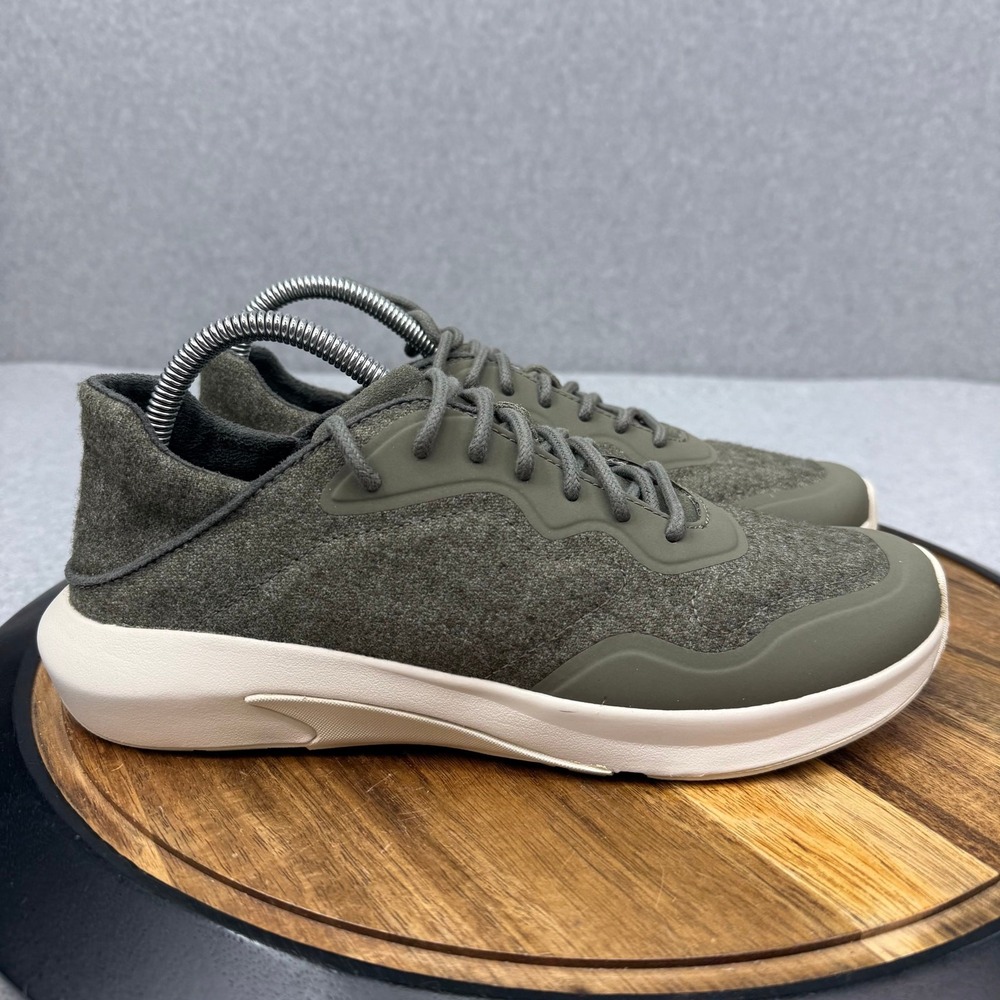 Olukai Koheo Hulu Shoes Men's 8 Green Dusty Olive Wool Convertible